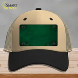 Green Oil Rubbed Solid Novelty License Plate Hat Mesh / Khaki|Black