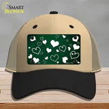 Green White Love Oil Rubbed Novelty License Plate Hat Mesh / Khaki|Black