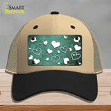 Mint White Love Oil Rubbed Novelty License Plate Hat Mesh / Khaki|Black