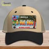 A Hui Hou Hawaii State Novelty License Plate Hat Mesh / Khaki|Black