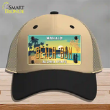 Beach Bum Hawaii Pineapple Novelty License Plate Hat Mesh / Khaki|Black