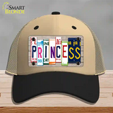 Princess License Plate Art Wood Novelty License Plate Hat Mesh / Khaki|Black