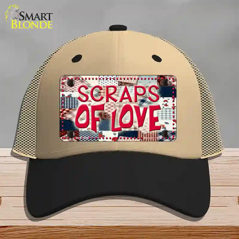 Scraps Of Love Novelty License Plate Hat Mesh / Khaki|Black