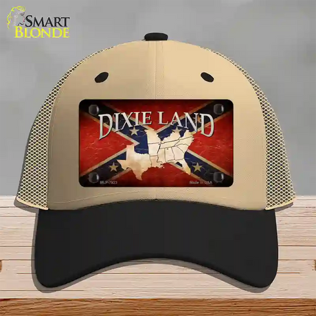 Dixie Land Novelty License Plate Hat Mesh / Khaki|Black