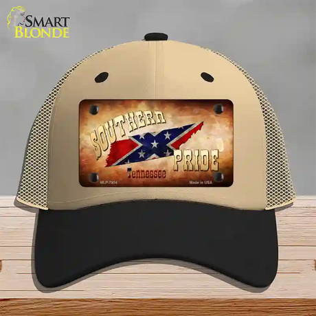 Southern Pride Tennessee Novelty License Plate Hat Mesh / Khaki|Black