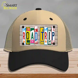 Road Trip Wood License Plate Art Novelty License Plate Hat Mesh / Khaki|Black