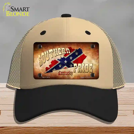 Southern Pride Kentucky Novelty License Plate Hat Mesh / Khaki|Black