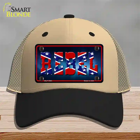 Rebel Novelty License Plate Hat Mesh / Khaki|Black