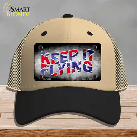 Keep It Flying Novelty License Plate Hat Mesh / Khaki|Black