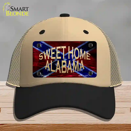 Sweet Home Alabama Novelty License Plate Hat Mesh / Khaki|Black