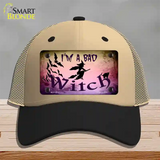 Im A Bad Witch Novelty License Plate Hat Mesh / Khaki|Black