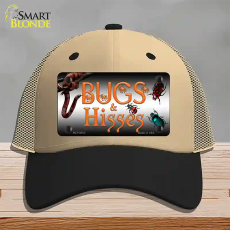 Bugs & Hisses Novelty License Plate Hat Mesh / Khaki|Black