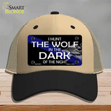 Hunt The Wolf Novelty License Plate Hat Mesh / Khaki|Black