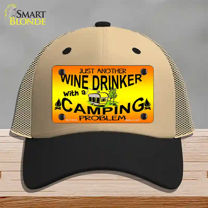 Just Another Wine Drinker Novelty License Plate Hat Mesh / Khaki|Black