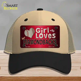 This Girl Loves Her Diamondbacks Novelty License Plate Hat Mesh / Khaki|Black