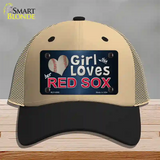 This Girl Loves Her Red Sox Novelty License Plate Hat Mesh / Khaki|Black