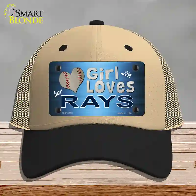 This Girl Loves Her Rays Novelty License Plate Hat Mesh / Khaki|Black