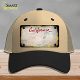 California Rusty Blank Novelty License Plate Hat Mesh / Khaki|Black