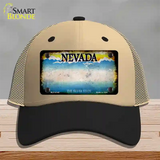 Nevada Rusty Blank Novelty License Plate Hat Mesh / Khaki|Black