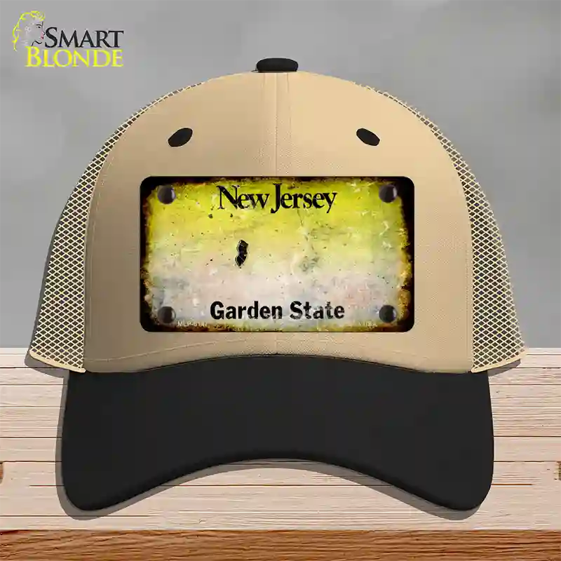 New Jersey Rusty Blank Novelty License Plate Hat Mesh / Khaki|Black