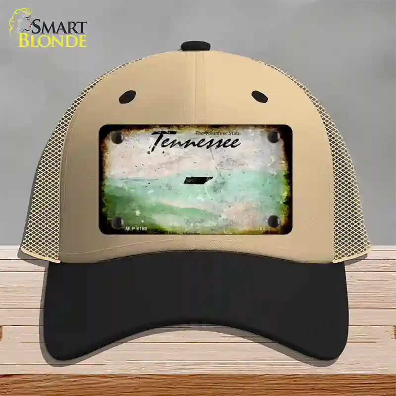 Tennessee Rusty Blank Novelty License Plate Hat Mesh / Khaki|Black