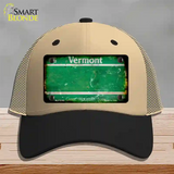 Vermont Rusty Blank Novelty License Plate Hat Mesh / Khaki|Black