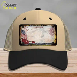 Maryland War of 1812 Rusty Blank Novelty License Plate Hat Mesh / Khaki|Black