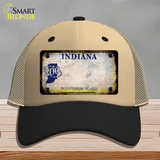 Indiana Rusty Blank Novelty License Plate Hat Mesh / Khaki|Black