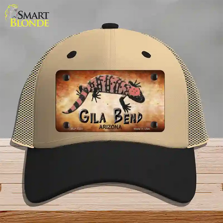 Gila Bend Gila Monster Novelty License Plate Hat Mesh / Khaki|Black