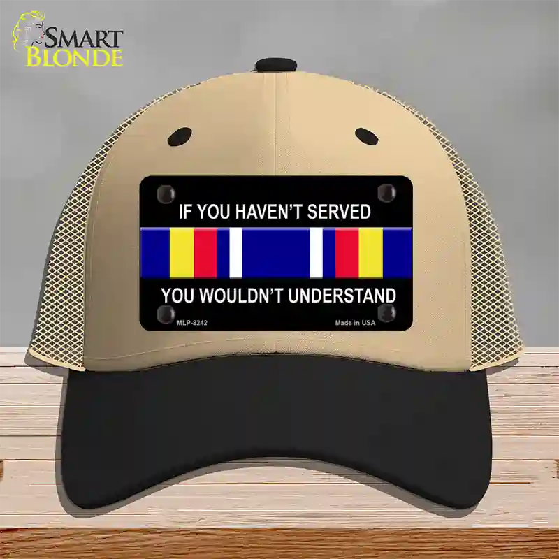 War On Terrorism Ribbon Novelty License Plate Hat Mesh / Khaki|Black