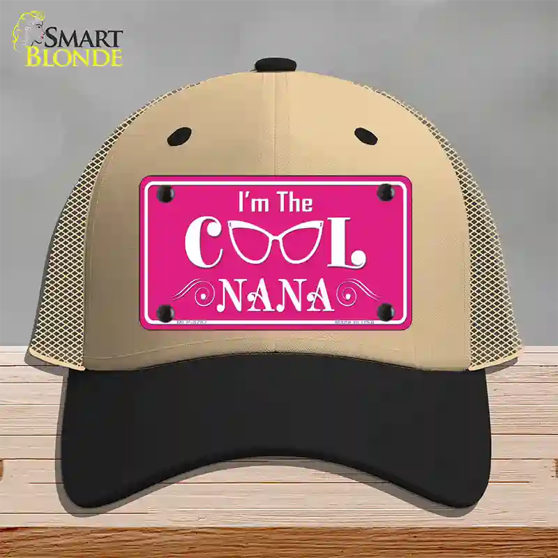 Im The Cool Nana Novelty License Plate Hat Mesh / Khaki|Black