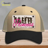 Mud Princess Novelty License Plate Hat Mesh / Khaki|Black