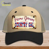 Home Grown Country Gal Novelty License Plate Hat Mesh / Khaki|Black