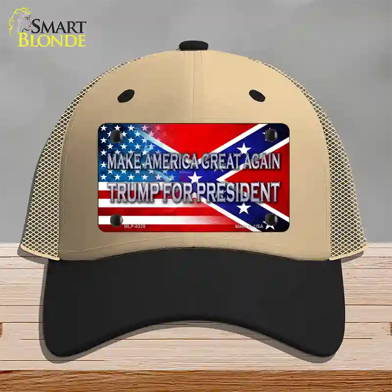 Make America Great Again Novelty License Plate Hat Mesh / Khaki|Black