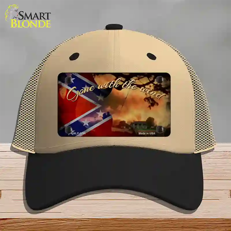 Gone With The Wind Novelty License Plate Hat Mesh / Khaki|Black