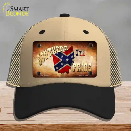 Southern Pride Ohio Novelty License Plate Hat Mesh / Khaki|Black