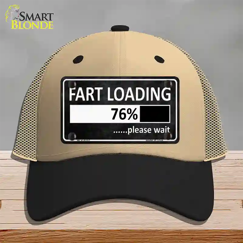 Fart Loading Novelty License Plate Hat Mesh / Khaki|Black