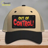 Out Of Control Novelty License Plate Hat Mesh / Khaki|Black