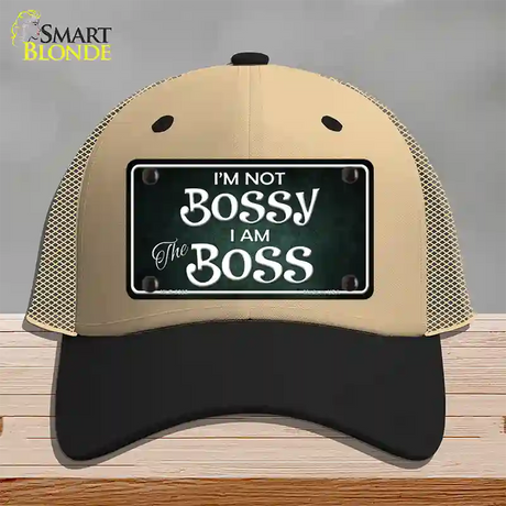 Im Not Bossy Novelty License Plate Hat Mesh / Khaki|Black