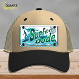 Surfer Dude Novelty License Plate Hat Mesh / Khaki|Black