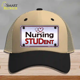 Nursing Student Novelty License Plate Hat Mesh / Khaki|Black