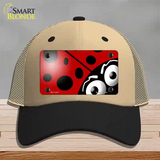 Lady Bug Novelty License Plate Hat Mesh / Khaki|Black