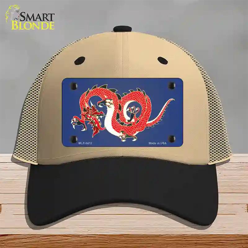 Dragon Novelty License Plate Hat Mesh / Khaki|Black