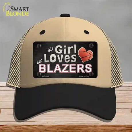 This Girl Loves Her Blazers Novelty License Plate Hat Mesh / Khaki|Black