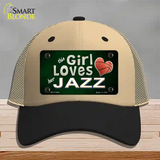 This Girl Loves Her Jazz Novelty License Plate Hat Mesh / Khaki|Black