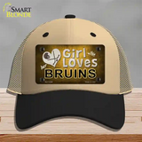 This Girl Loves Her Bruins Novelty License Plate Hat Mesh / Khaki|Black