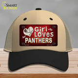 This Girl Loves Her Panthers Hockey Novelty License Plate Hat Mesh / Khaki|Black