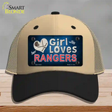 This Girl Loves Her Rangers Blue Novelty License Plate Hat Mesh / Khaki|Black