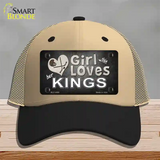 This Girl Loves Her Kings Hockey Novelty License Plate Hat Mesh / Khaki|Black