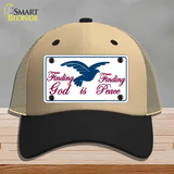 Finding God Finding Peace Novelty License Plate Hat Mesh / Khaki|Black